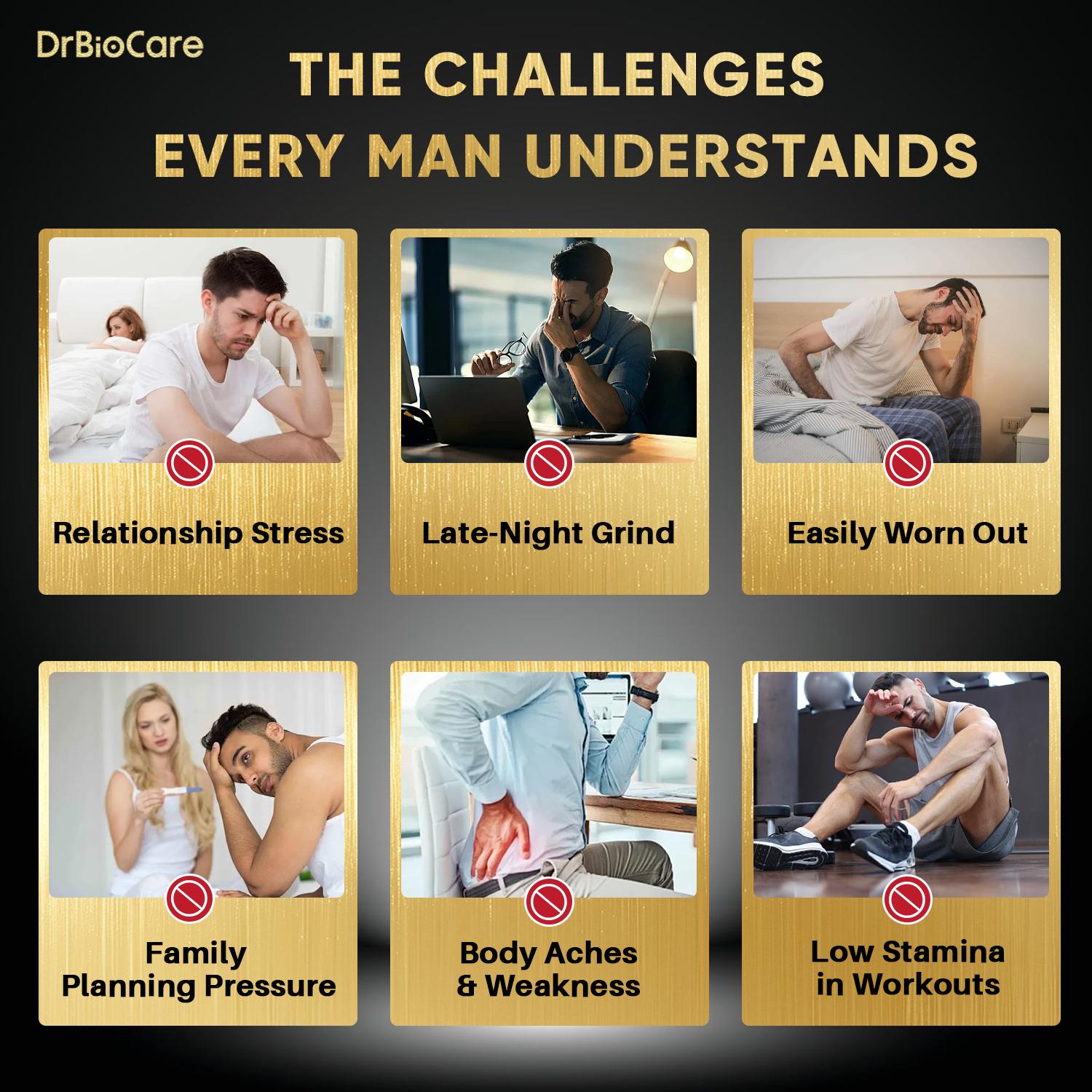 DrBioCare Men’s Performance Boost – Promotes Strength, Endurance, Blood Flow & Vitality – Featuring Living Collagen & L-Carnitine – 60 Capsules