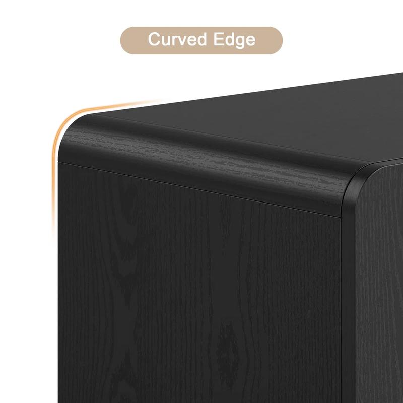 【Valentine's Day Gift】ONBRILL Modern 60" Curved Sideboard With Adjustable Shelf & 4 Doors for Contemporary Home Decor