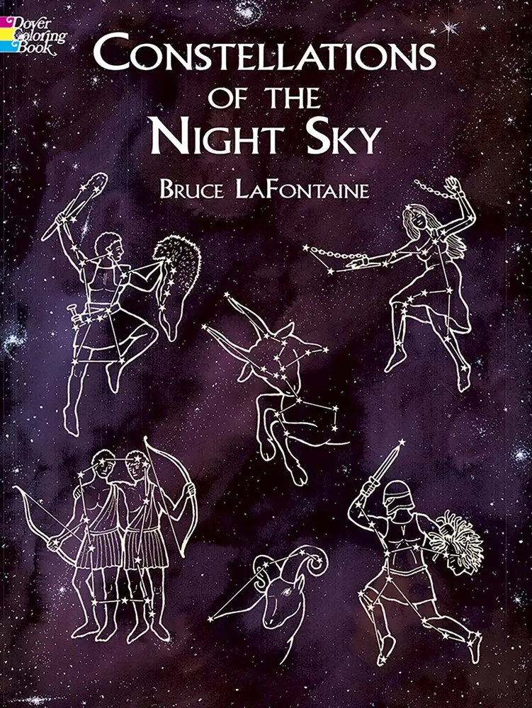 Used Educational Coloring Book - Constellations of the Night Sky (Star Clusters Focus) by Bruce LaFontaine, Paperback English Edition, Coloring Sheets Teacher Resources