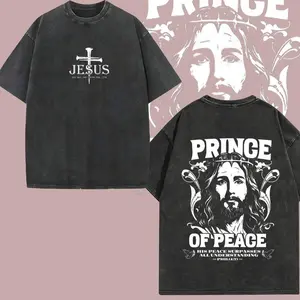 Prince of Peace Jesus T-Shirt Washed TPhilippians 4:7 | Faith Streetwear by Glory Threads
