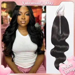 [Wequeen] Transparent & HD Lace Closure 10A Grade 2"x6";4"x4";5"x5";13"x4" Upgrade Body Wave Straight #1B Natural Black 12-20inch Budget Friendly Wig Valentine Gifts