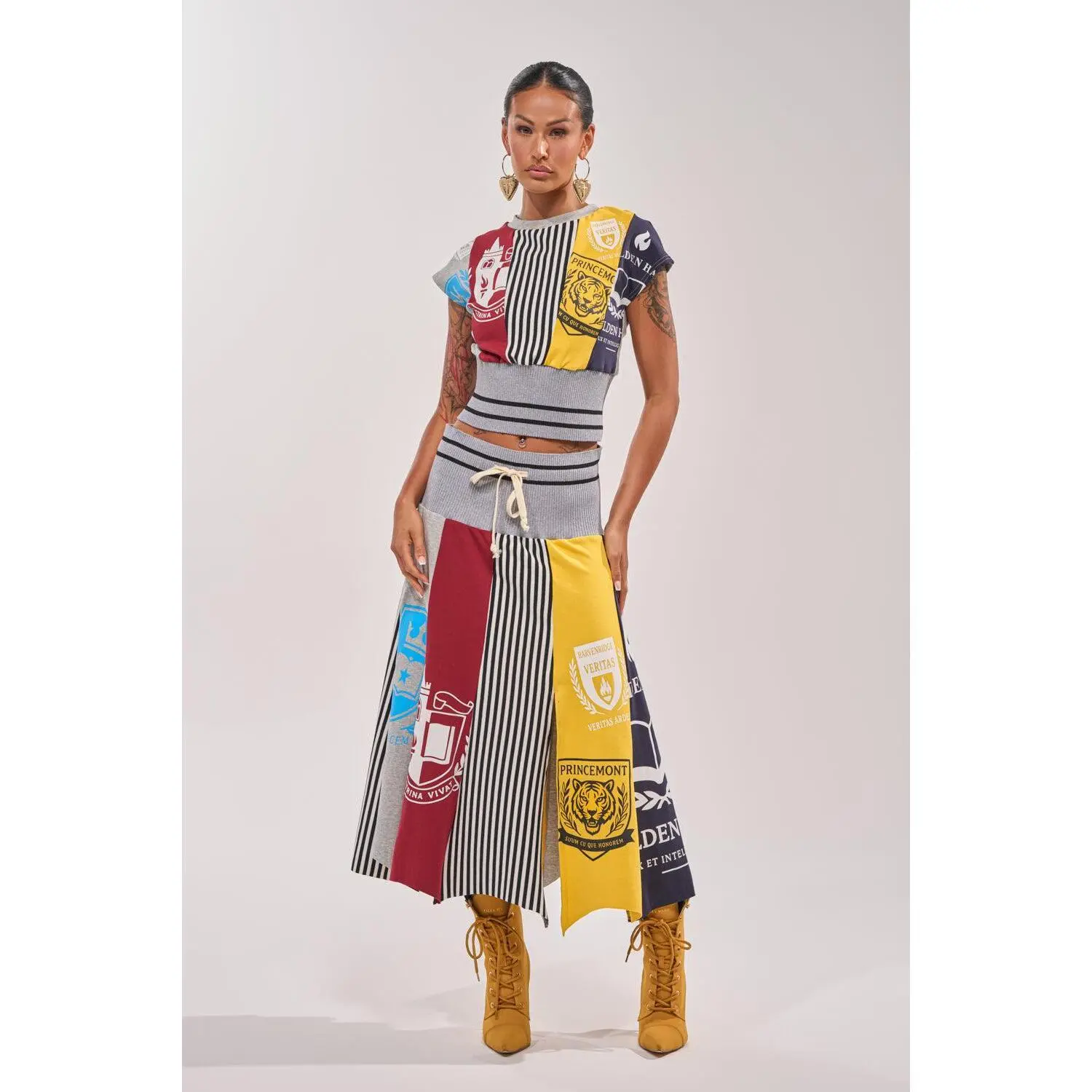 MIXED FEELINGS MIDI SKIRT