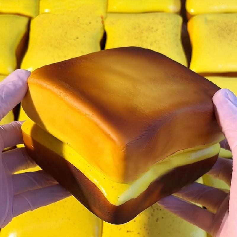 Bread Butter Squishy,Slow Rising Squishy，Stocking Stuffers,Stress Balls，Stress Relief & Fidget Toys for ADHD，Party Favor Gift,Valentine's Day gift