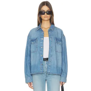 ANINE BING Paxton Shirt in Tidal Blue