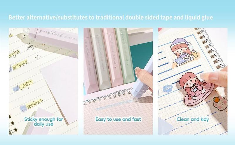 Tape Roller Adhesive, Easy Glide Glue Runner, Strong Hold, Ideal for Photos & DIY Crafts