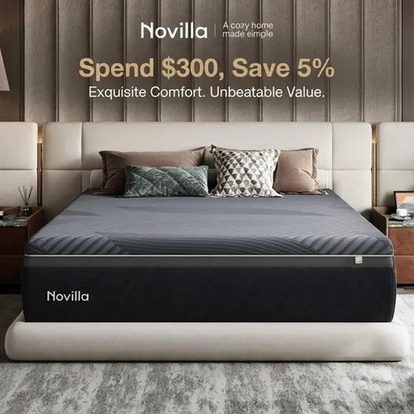 Novilla AiryFlow Memory Foam Mattress- Cool Night & Spinal Alignment, Pressure Relief & Motion Isolation, Green Tea-Infused, CertiPUR-US Certified, Medium Firm,Back To School