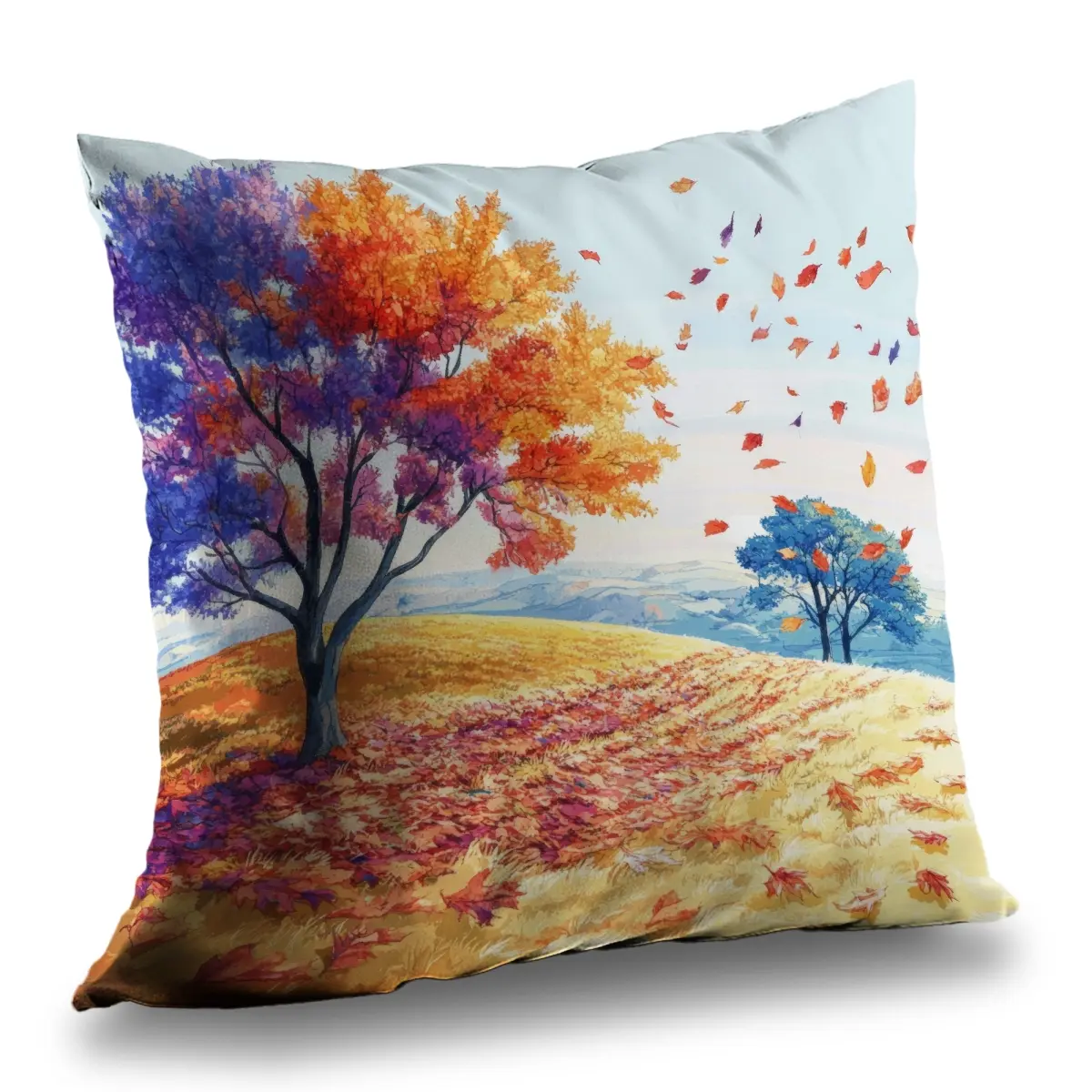 MWW C1PC16163D9HXU 16x16 in Lightweight Twill Weave Turquoise Polyester Throw Pillow, for Home Decor, Room Decor