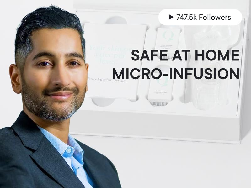 Qure Micro-Infusion System: Facial Serum for All Skin Types - 2 Months Mixed (For Wrinkles + Dark Spots)