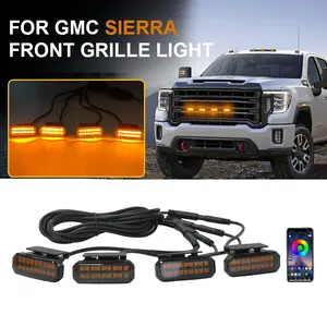 GMC Sierra GMC Sierra 1500 4pcs LED Front Grille Light Assembly DRL Driving Position Lights 18 LED 12V Compatible Pickup Off-Road