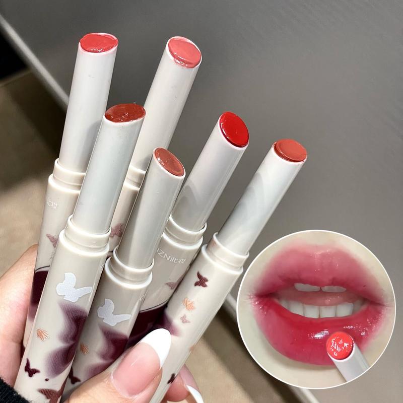 6pcs Solid Glossy Tinted Lip Balm Stick - Hydrating Moisturizing Formula with Shiny Film Finish, Transfer-Resistant Long-Lasting Color, 2-in1 Lip Care & Gloss, Multiple Shades for All Seasons, Perfect Valentine’s Day Gift for Her！