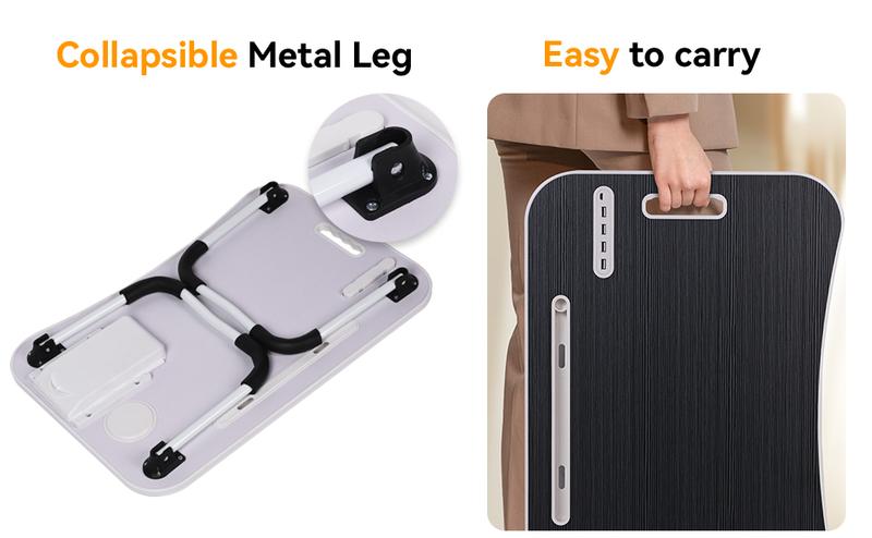 WGCTEK Laptop Bed Desk, Portable Foldable Laptop Table, Lap Desk Tray Table with 4 USB Ports, Storage Drawer and Cup Holder, for Bed/Couch Working, Reading WGCTEK Laptop Bed Desk, Portable Foldable Laptop Table, Lap Desk Tray Table with 4 USB Ports, Storage Drawer and Cup Holder, for Bed/Couch Working, Reading