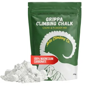 Avila Climbing Co. Climbing Chalk 200g Chunky Powder, 100% Magnesium Performance Friction Gymnastics Chalk- Ultra Grip for lifting, Rock Climbing, Gym, Weights & More! Long Lasting & Skin Friendly