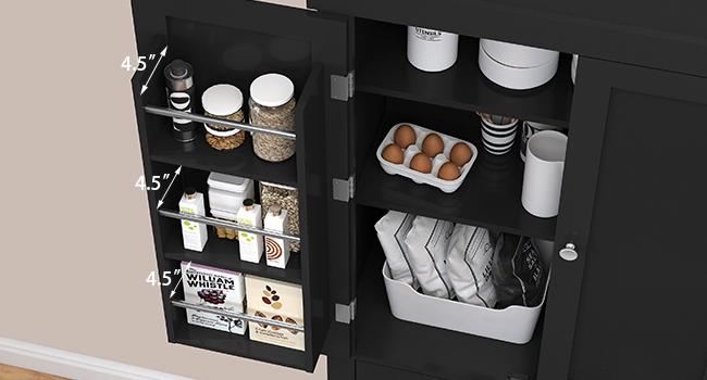 Fabiula 72 Tall Kitchen Pantry Cabinet with 4 Doors & Drawer Adjustable Shelves White Farmhouse Freestanding Design for Dining Room Living Room Storage