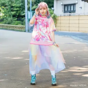 New Anime Gothic 3D Printed T-shirt, Unisex, Colorful, Original Y2K Street Style, Suitable for Home and Outdoor Leisure