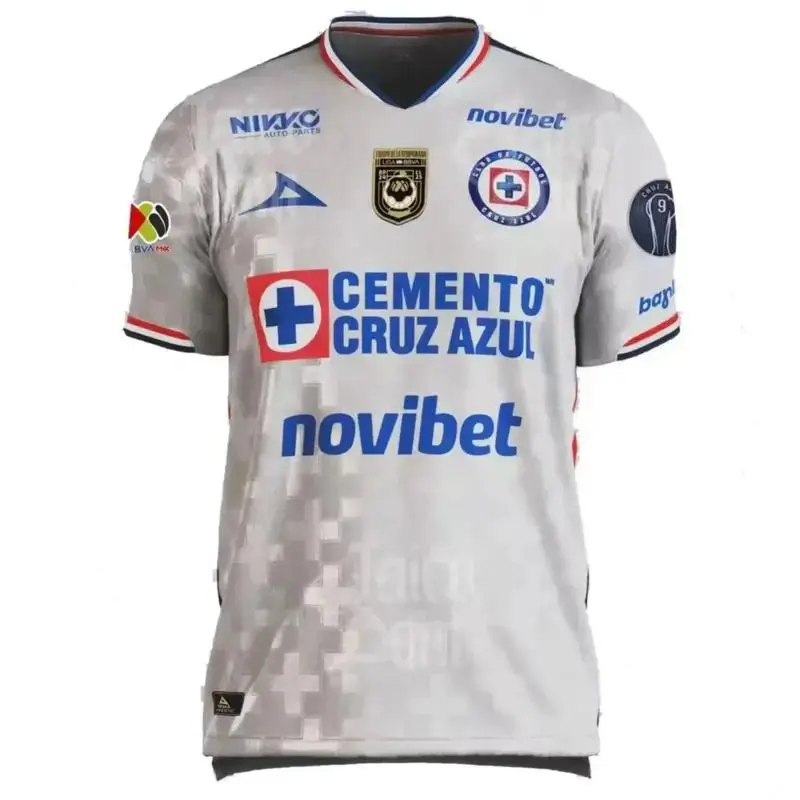 Cruz Azu1 25/26 Home Blue Jersey, Liga MX Short Sleeve Soccer Shirt for Men and Women, Fan Edition Kit