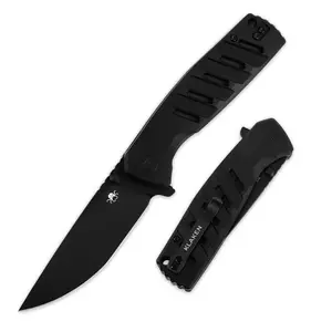 Klaken KL-03 Ranger, D2 Blade Tactical Style Heavy Duty EDC Folding Knife With Anti-Slip G10 Handle