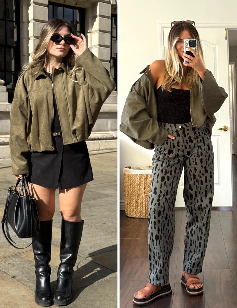 HVEWARM Women's Faux Suede Bomber Jacket Fall Winter Lapel Pilot Coat Casual Oversized Long Sleeves Zip Up Trendy Streetwear Outerwear Soft Luxe Look Classic Trendy Twist