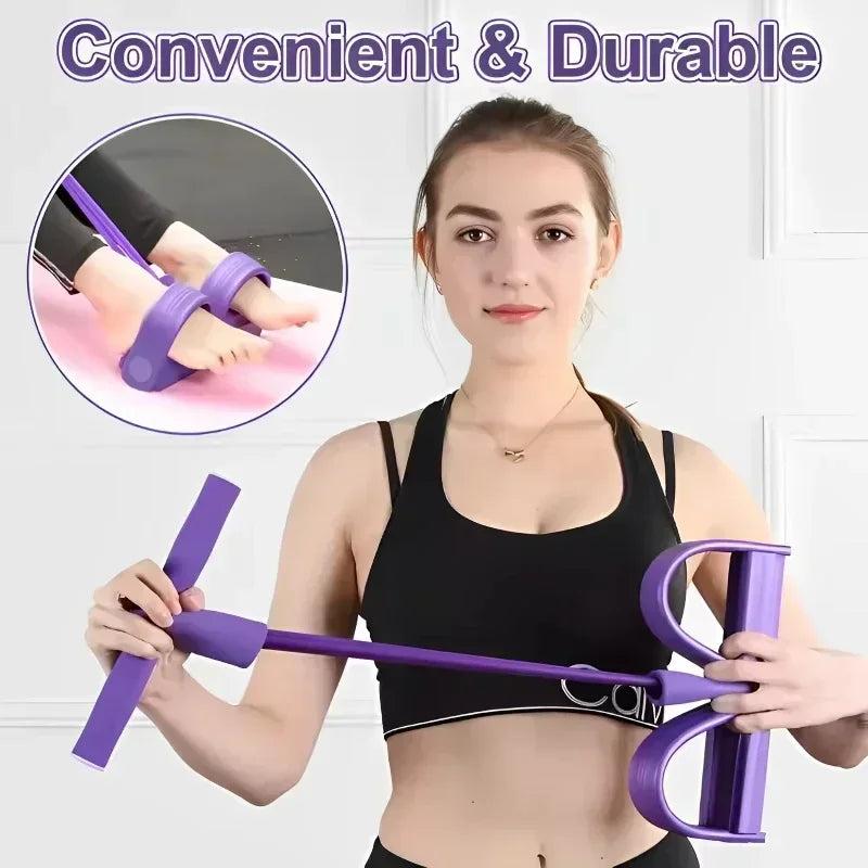 Six Tube Foot Pedal Tension Bands Home Gym Resistance Bands Elastic Pull Straps Tension Rope For Full Body Workout And Abdominal