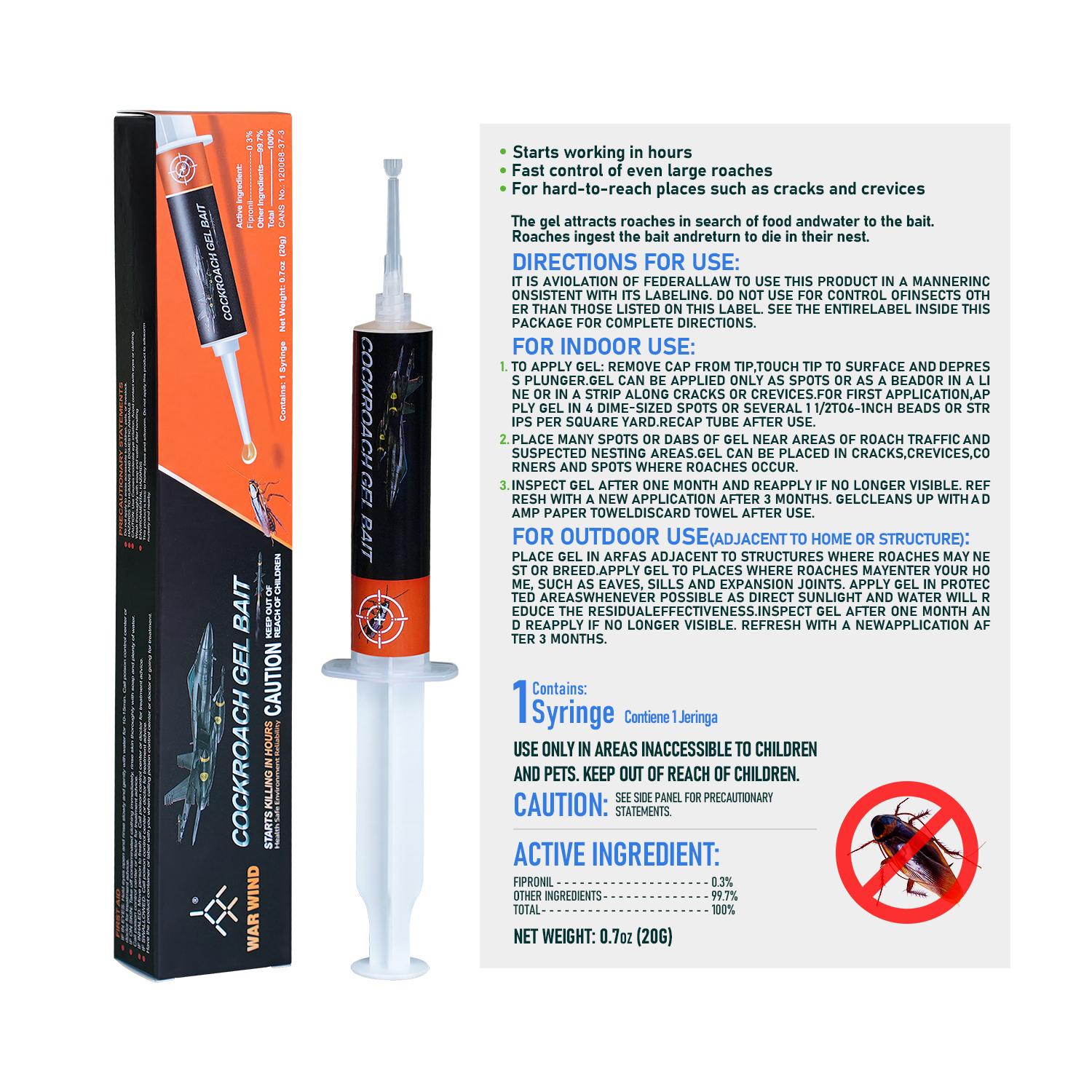 WAR WIND Roach Repellent, Domestic Dormitory Kitchen Powerful Cleaning Cockroach Exterminator Cockroach Gel Bait Pest Control Kit Rodent Repellent Pouches for Indoor & Outdoor Multi-Surface Microfiber Floor Mop roach killer indoor infestation