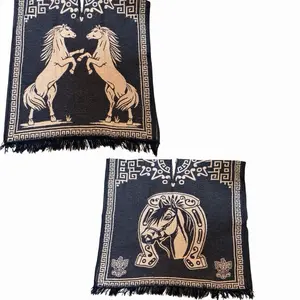 Mexican Gabanes sin gorro  for Cold Weather Versatile Use with Virgin Mary Design and Floral Patterns