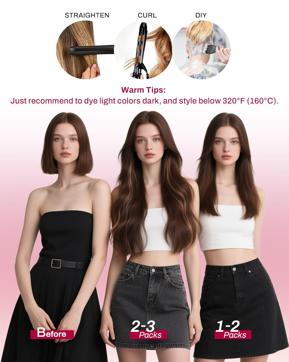 MORESOO Clip-in Hair Extensions Remy Human Hair Natural Straight 10-28inch Invisible Seamless Color Blend Easy Wear Black Hair Clip on for Women SpringStatements