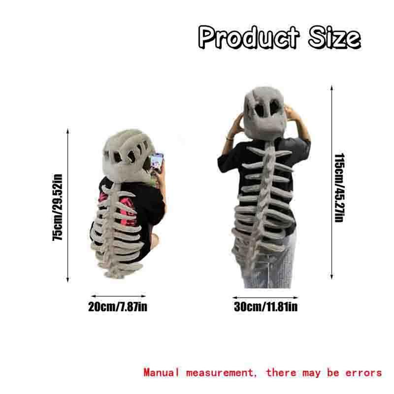 Dinosaur Bone Plush - Halloween Dinosaur Skeleton Costume Headpiece, Funny Role Play Plush Toy, Creative Prank Gift for Girlfriend, Kids, Family & Friends Valentine's Day gifts