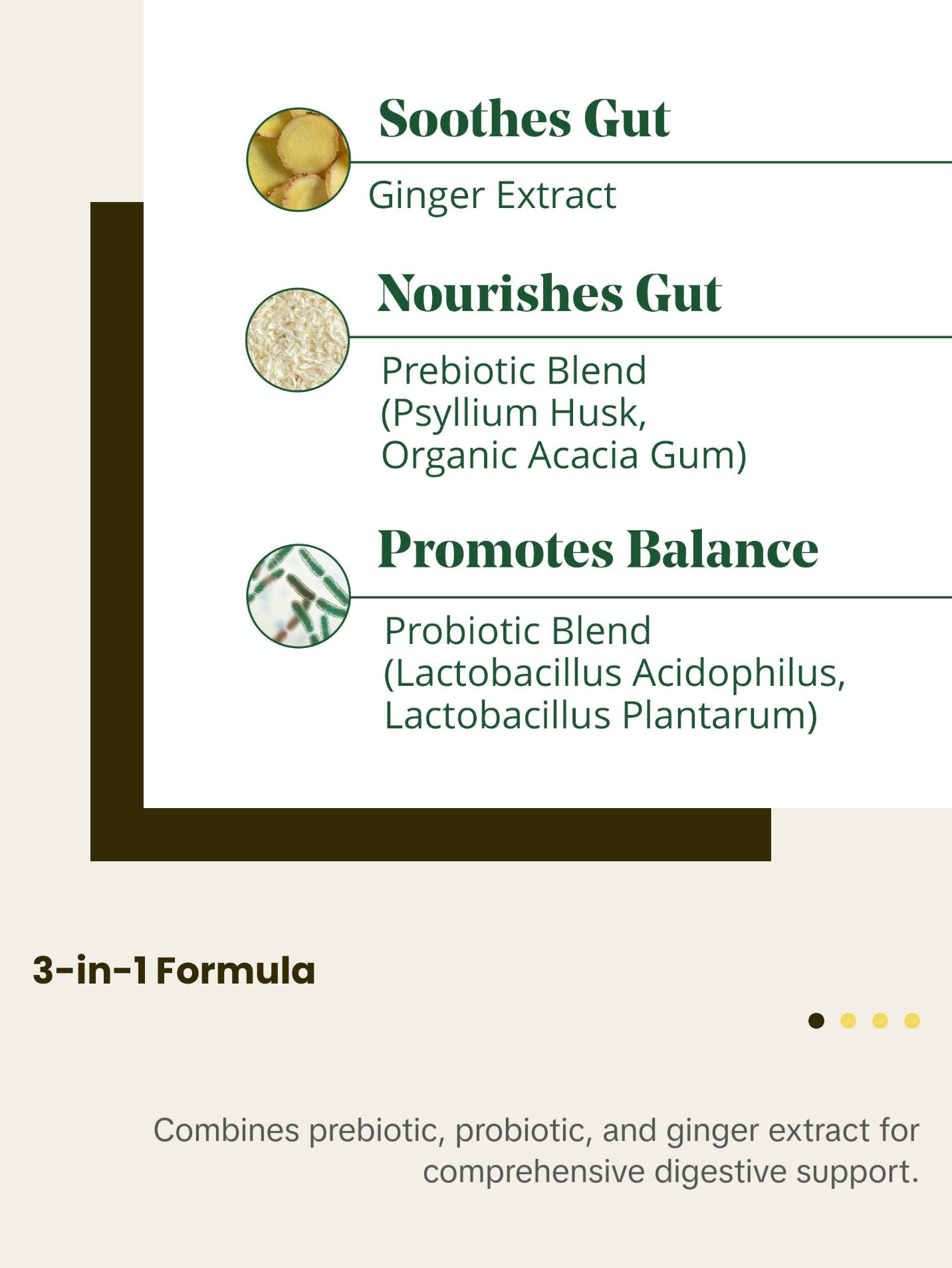 Semaine Super Powered Prebiotic + Probiotic for Women, Effective 3-in-1 Multi-Action Formula to Nourish Gut Health, Soothe IBS, Support Bloat Relief & Immunity Boost, Clinically-Studied (60 ct)