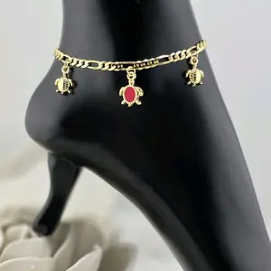 anklet 14k gold plated