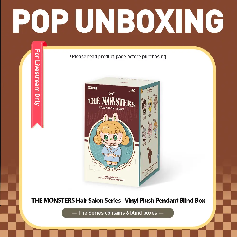 unboxing - POP MART THE MONSTERS Hair Salon Series - Vinyl Plush Pendant Blind Box LABUBU Fun Toy