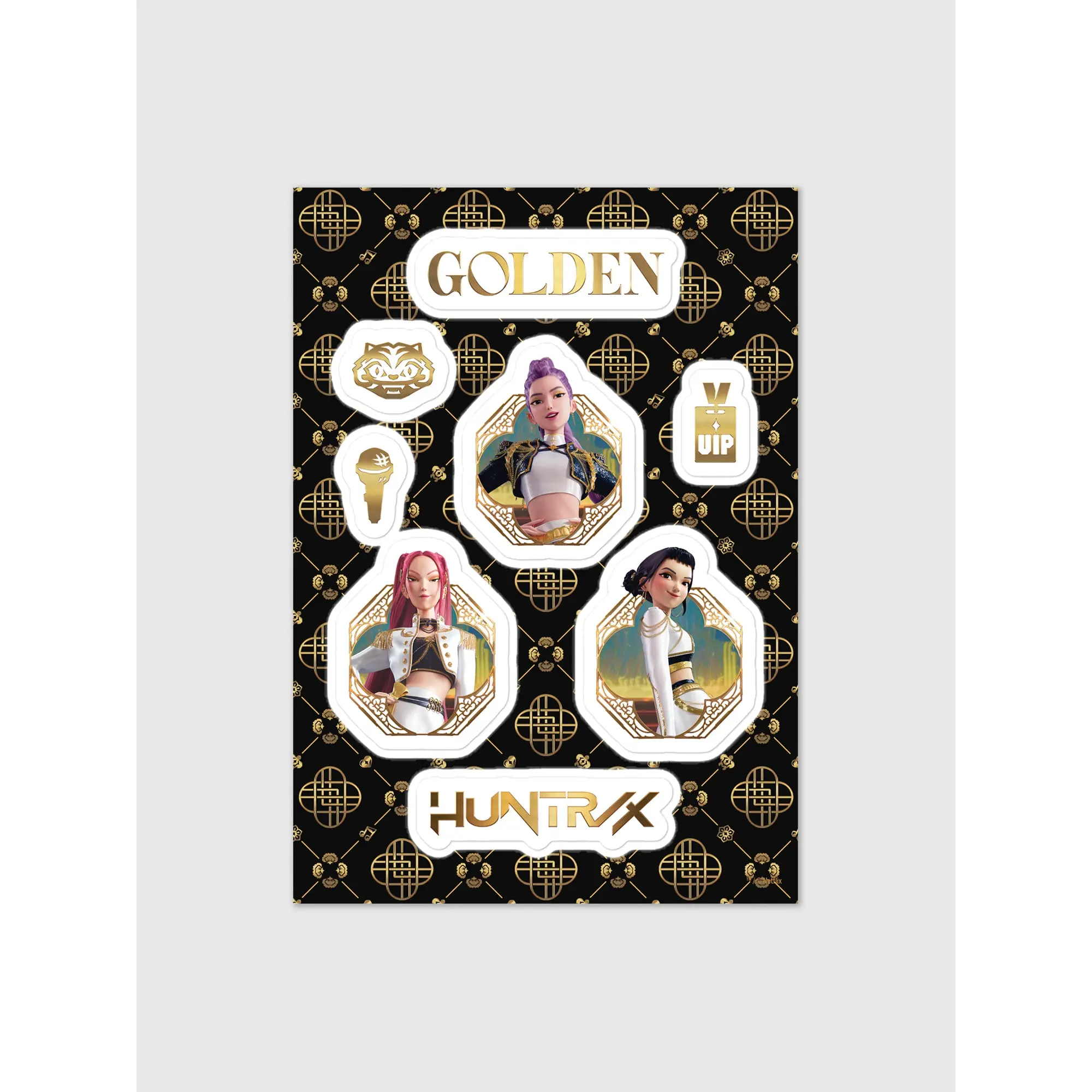 KPop Demon Hunters Sticker Sheet HUNTR/X Golden