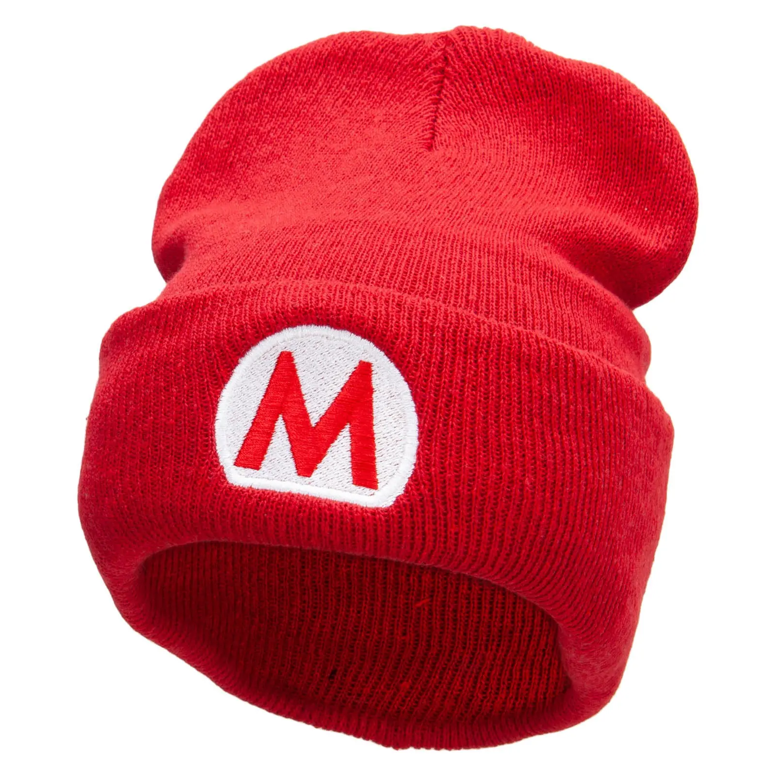 Mario Luigi Embroidered 12 Inch Solid Long Beanie