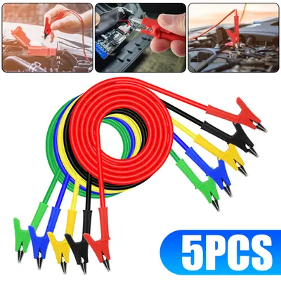 thumbnail image 2 of CompStudio 25-Pack Insulated Alligator Clips – Red, 35mm – Jumper Test Crocodile Clamps – COMP321583 2 of 2
