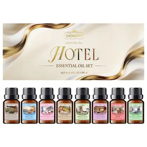 2026 Hotel Theme Essential Oil Set 8×10ML, Natural Fresh Long-Lasting Fragrance, for Car Diffuser & Home Humidifier, Great gift choice