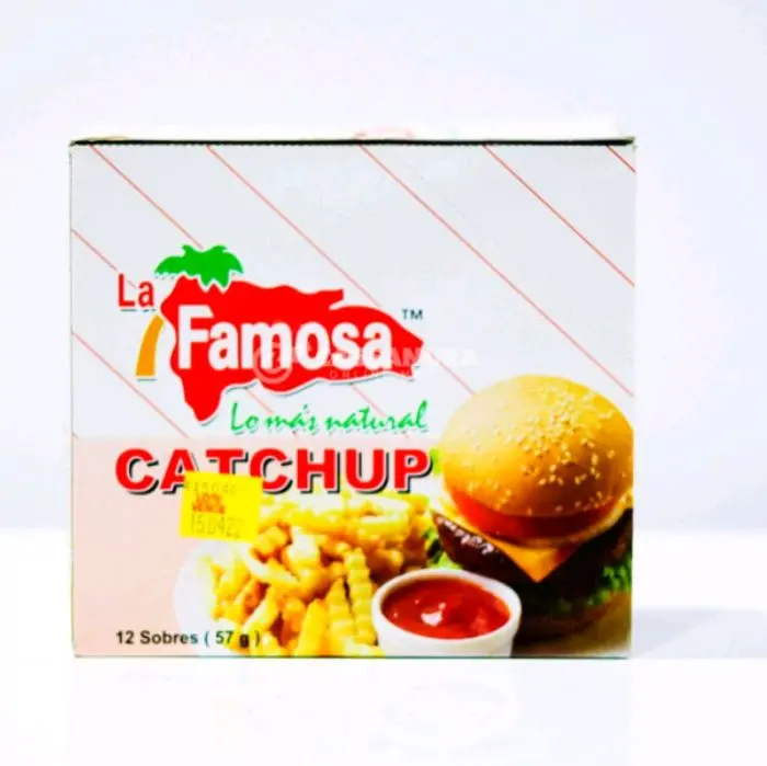 Authentic Caribbean Ketchup, La Famosa Catch-Up - 1 Pack of 12 Sachets