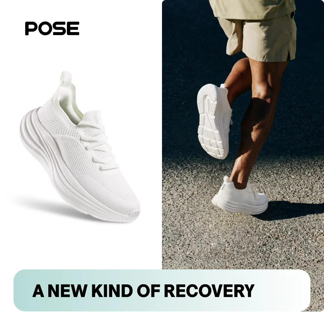 POSE AIRFLOW Recovery Walking Shoes for Women & Men, Cushion Comfort Slip-On Sneakers, Breathable Athletic Shoes for Gym, Travel, Work & Everyday Walking