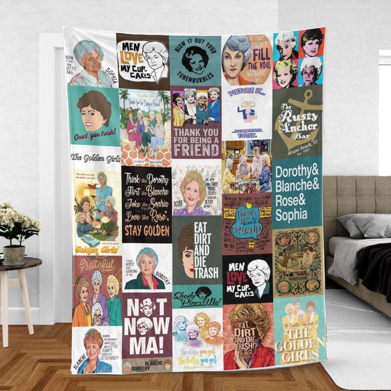 Golden Girls Sitcom Blanket, Stay Golden PREMIUM Fleece Blanket, Golden Girls Fleece Blanket, Vtg Movie Mink Sherpa Blanket,Christmas Gifts Birthday Gifts
