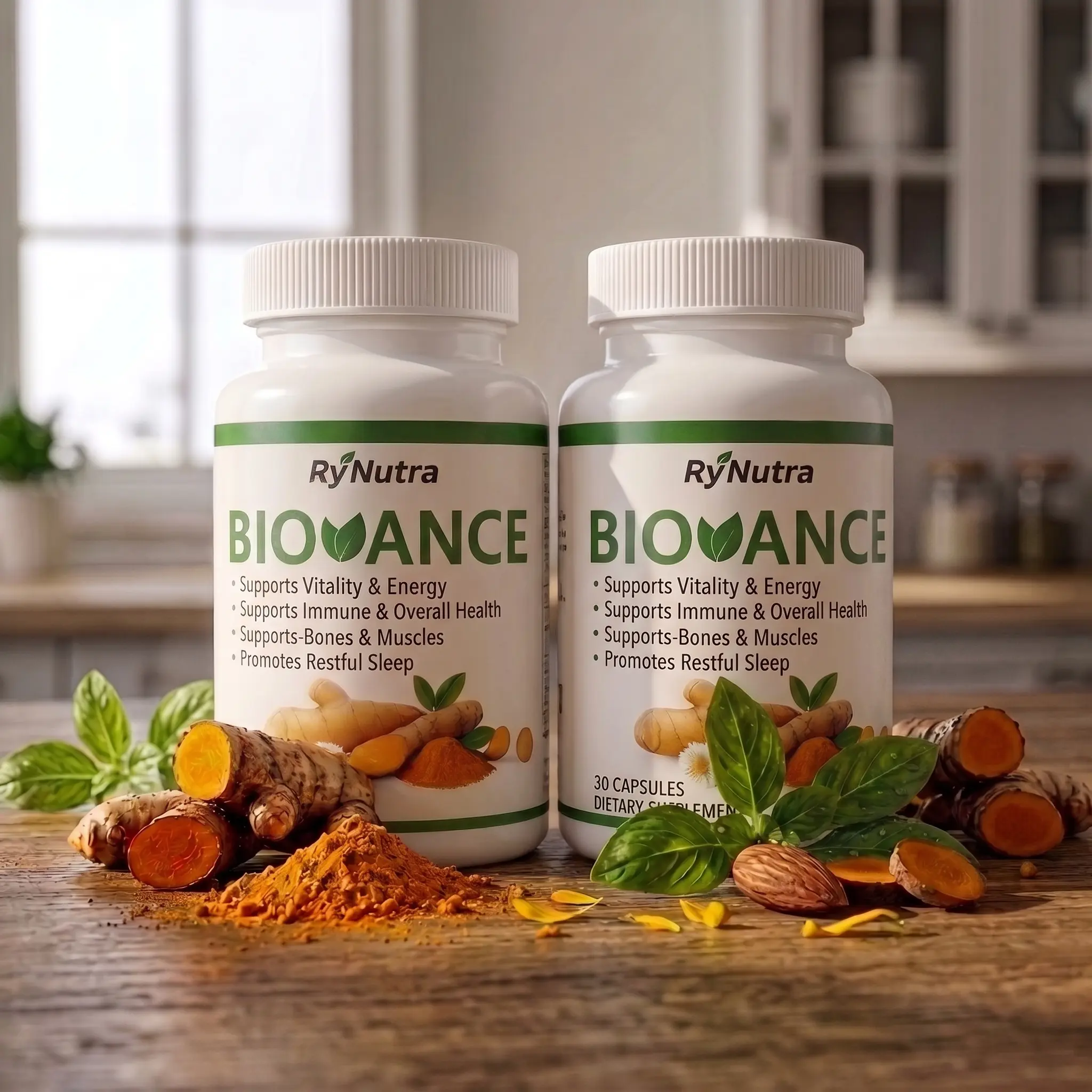 BIOVANCE Nerve Support & Energy Boost – 2 Bottles (60 Capsules) | Daily Wellness Formula