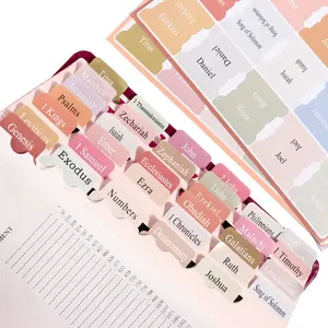 Bible Tabs for Bible Book Markers Pastel Paper Index Tabs for Men's Bible Study Journaling Supplies 66 Pre-labeled Tags 24 Blank Tags Perfect Christian Gift for Youth Teens