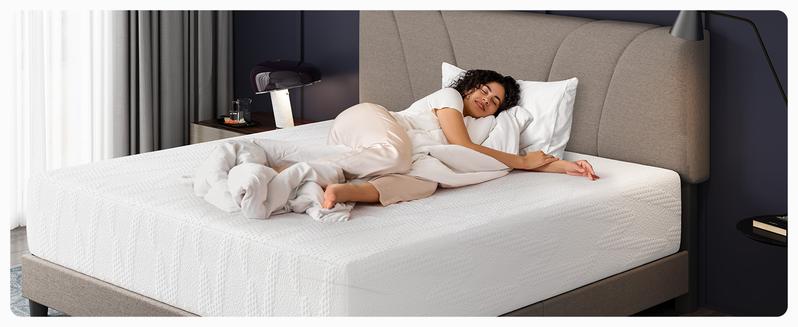 Memory Foam Mattress 5/6/8/10/12/14 Inch Gel Memory Foam Mattress with 30% NanoGel for Cool Night Sleep & Pressure Relief, 3-Layer Foam Structure for Motion Isolation, CertiPUR-US Certified, Easy Setup