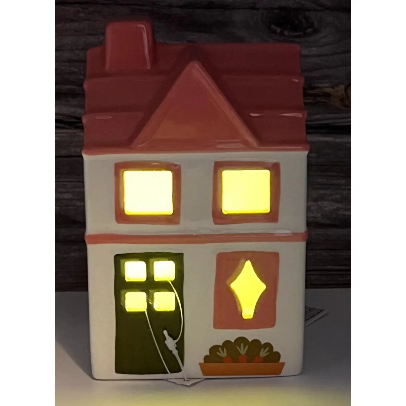 Target Bullseye ~ 6" White Ceramic LED Light Up House Village Easter Spring 2026