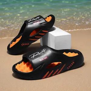 Men’s EVA Massage Slides – Soft Cushion Footbed, Non-Slip Anti-Odor Slippers, Lightweight Indoor Outdoor Beach Slides  Footwear Summer Shoe