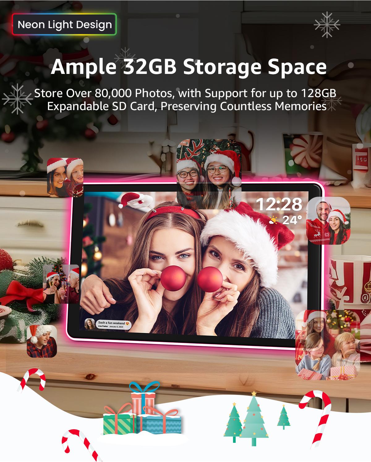 Gift Idea for Family, Apolosign Digital Picture Frame, Home Decor, 10.1 Inch 15.6 Inch 14.1 Inch HD IPS Touchscreen, Support Multi-user Connection, Share Photos Videos Via Free App, Support upport WIFI SD Card, Auto-Rotate Electronic Photo Frame