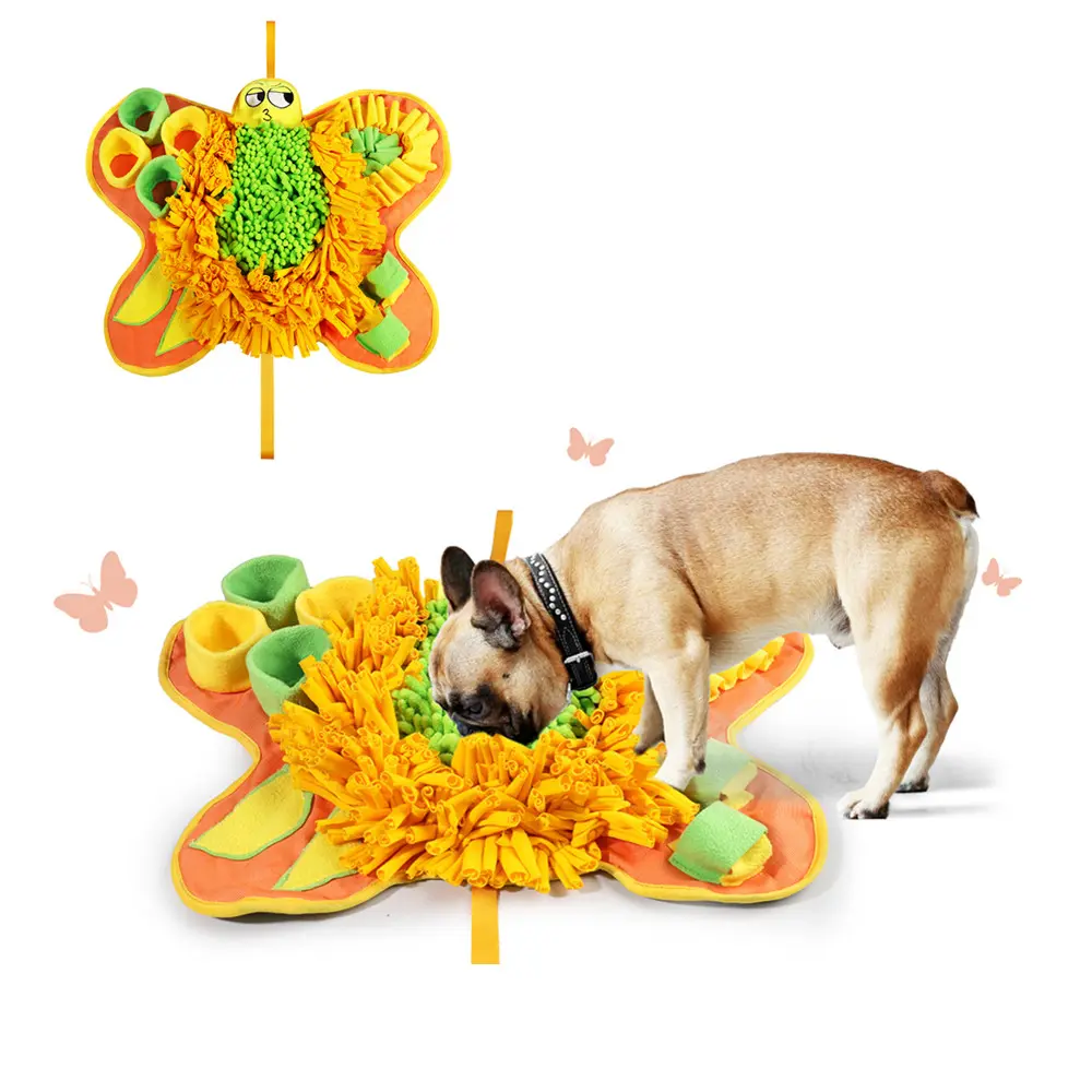 NPET Pu Oxford Dog Snuffle Mat, 20"x16" Pu Foraging Aid Feeding Mat for Engagement & Training, Supports Natural Foraging Skills via Interactive Sniffing
