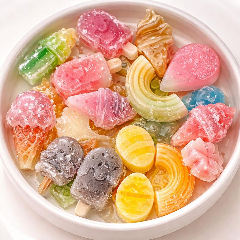 Edible Crystal Candy Set – Natural mix Fruit Fruity Flavors  Sugar ,  amber Candy Treat, Vegan & Gluten-Free, Gift Giving Party gummies Assorted  Snack