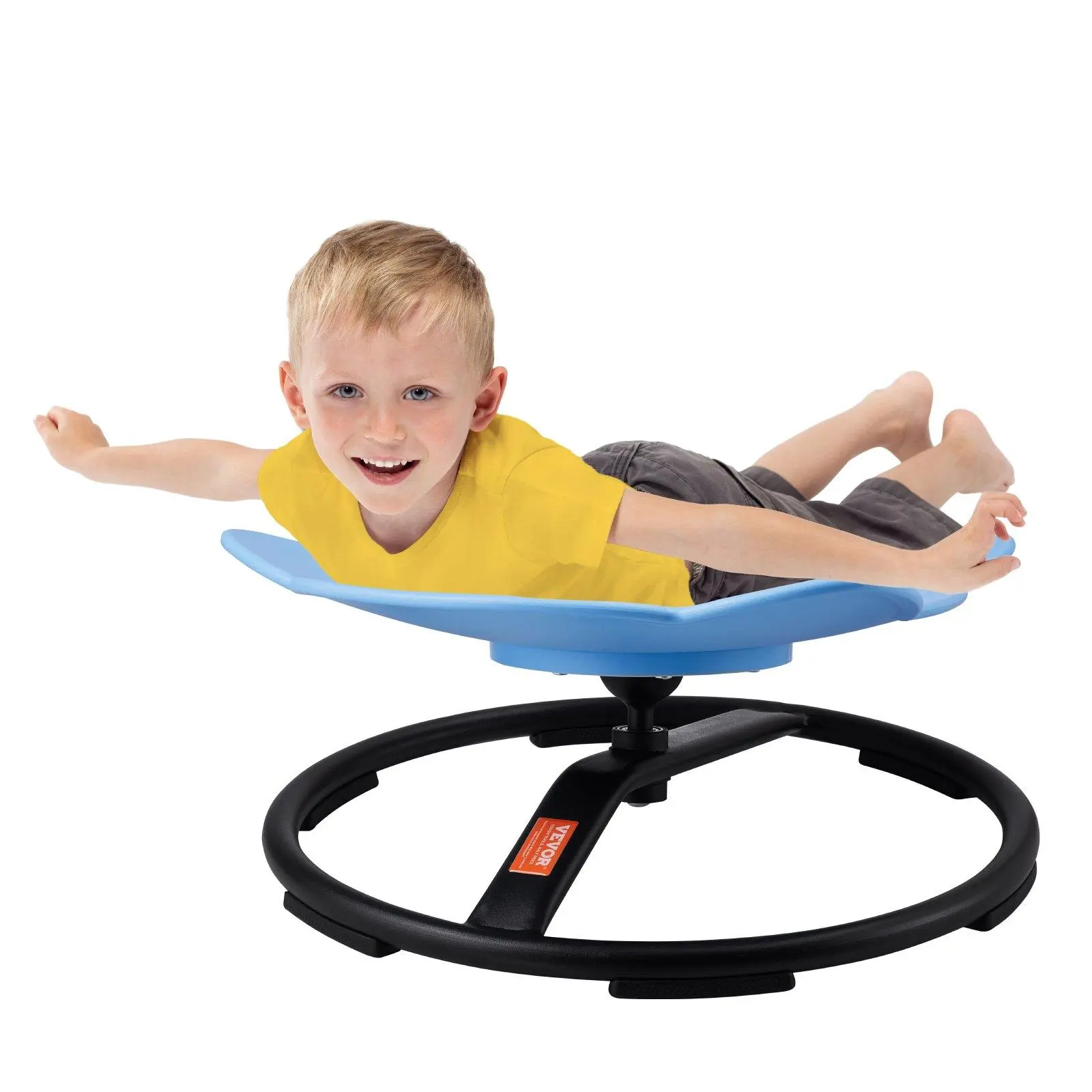 【FathersDayGift】VEVOR Elephant Kids Swivel Chair,  , 220 LBS Capacity, 360° Spinning Chair, Autistic Kids Sensory Toy Chair with Non-Slip Metal Base, Toddler Sit and Spin Chair for Coordination Balance Focus Blue