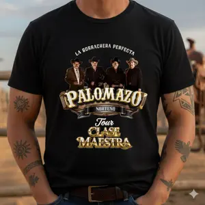 La Borrachera Perfecta T-Shirt, Palomazo Norteño Band Tour T-Shirt, Shirt For Palomazo Tour 2026, Spanish Quote Shirt, Casual Streetwear Unisex Top, Vintage Mexican Streetwear Unisex Shirt