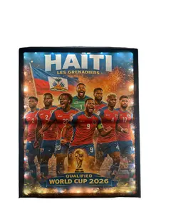 HAÏTI LES GRENADIERS World Cup 2026 Backlit Wall Art 24 X 30- Qualified Edition Soccer Team Poster. A Nation That Shines