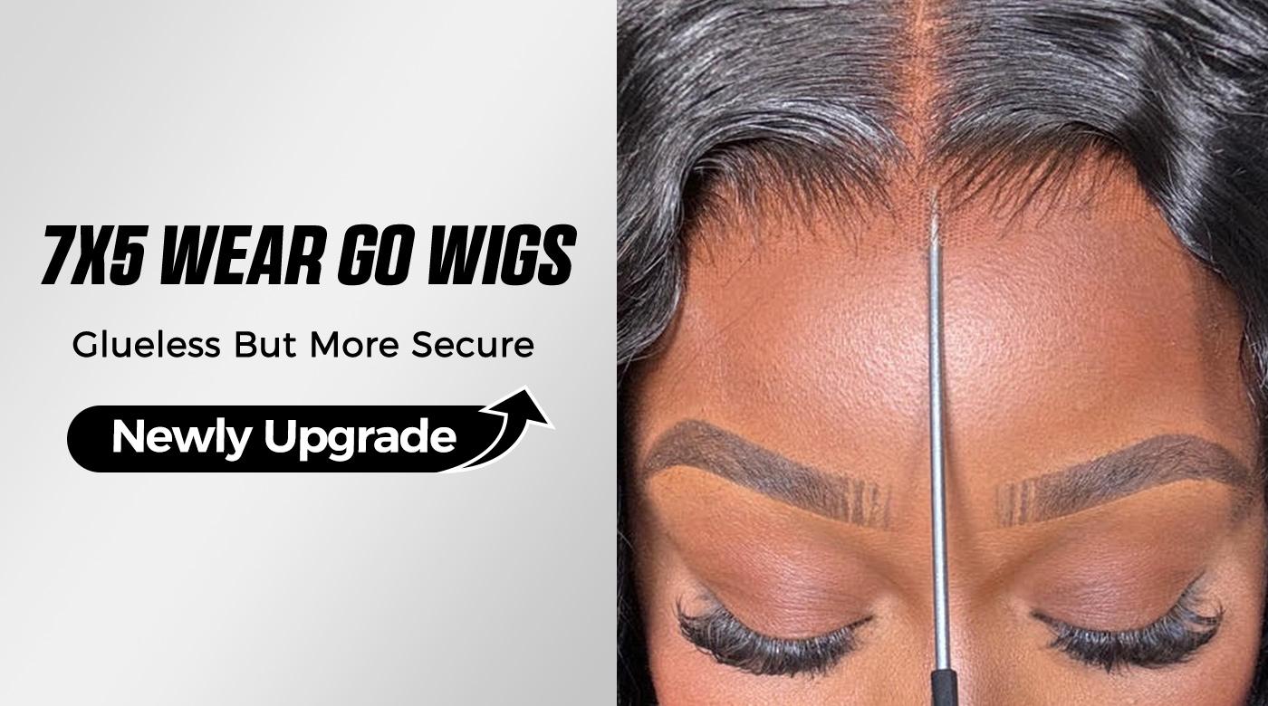 [Exclusive Deal] OQ Hair Wear And Go Body Wave Glueless Wigs Bleached Tiny Knots Pre Cut 7x5 HD Lace Front Wigs Human Hair