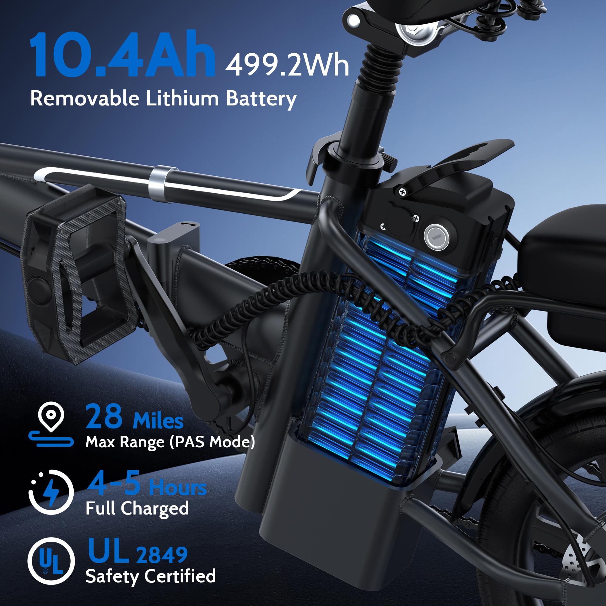 14" Mini E-Bike|500W(Peak 750W) Pure AluminumFrame|22Mph Top Speed |Up to 40 Miles Range Perfectfor Campus Commutes, Grocery Runs, or Leisure Rides NoMore Sweating - Electric Assist for Smooth Hills & LongDistances!