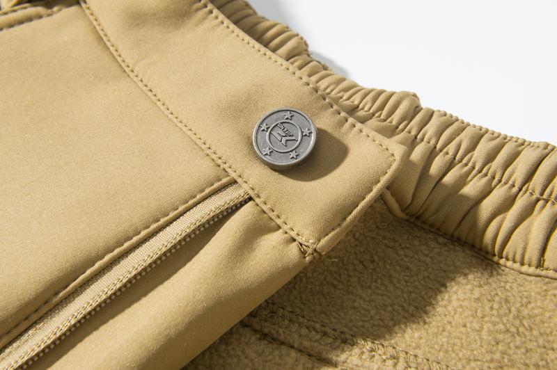 HOMUG Herren Dickes Fleece Taktische Kampfhosen, Herren Solide Farben Hosen mit Vielen Taschen für Wandern, mit Taschen Reißverschlüssen und Keine Taillie, Geeignet zum Tragen in den Herbst und Winter Jahreszeiten.